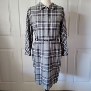 Wool blend Dress Long Sleeve Plaid Size XS/S
